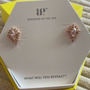 Bomb Party Diamond CZ Rose Gold Stud Earrings